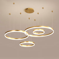 WOMO Living Room Pendant Lamp Chandelier Ring with Remote Control-WM2003