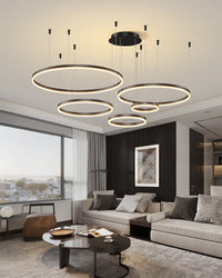 WOMO Living Room Pendant Lamp Chandelier Ring with Remote Control-WM2003