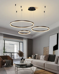 WOMO Living Room Pendant Lamp Chandelier Ring with Remote Control-WM2003