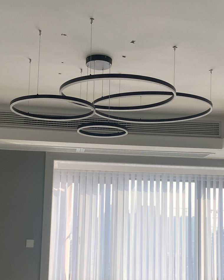 WOMO Wohnzimmer Pendelleuchte Kronleuchter Ring mit Fernbedienung-WM2003