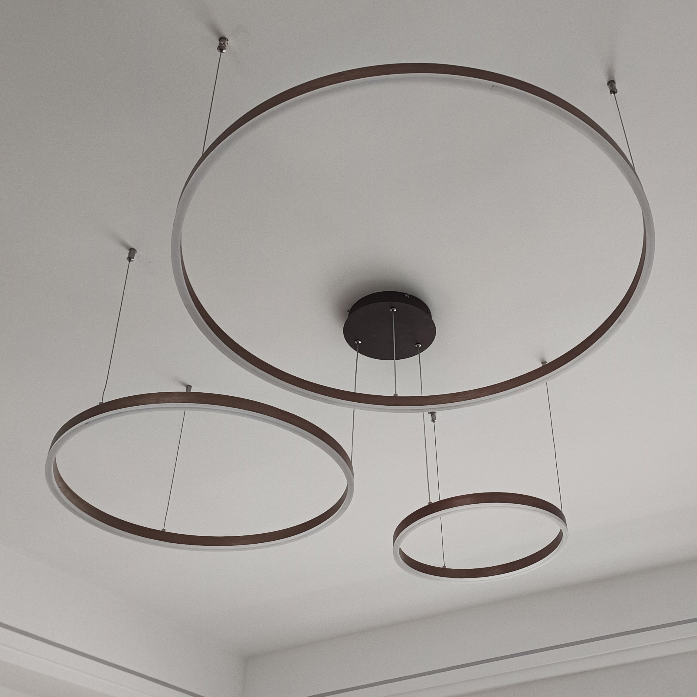 WOMO Wohnzimmer Pendelleuchte Kronleuchter Ring mit Fernbedienung-WM2003