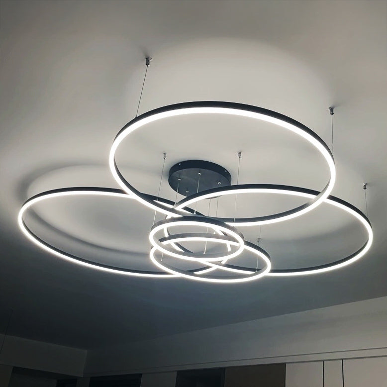 WOMO Wohnzimmer Pendelleuchte Kronleuchter Ring mit Fernbedienung-WM2003