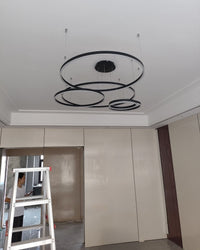 WOMO Living Room Pendant Lamp Chandelier Ring with Remote Control-WM2003