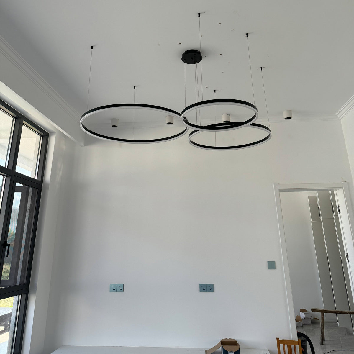 WOMO Living Room Pendant Lamp Chandelier Ring with Remote Control-WM2003