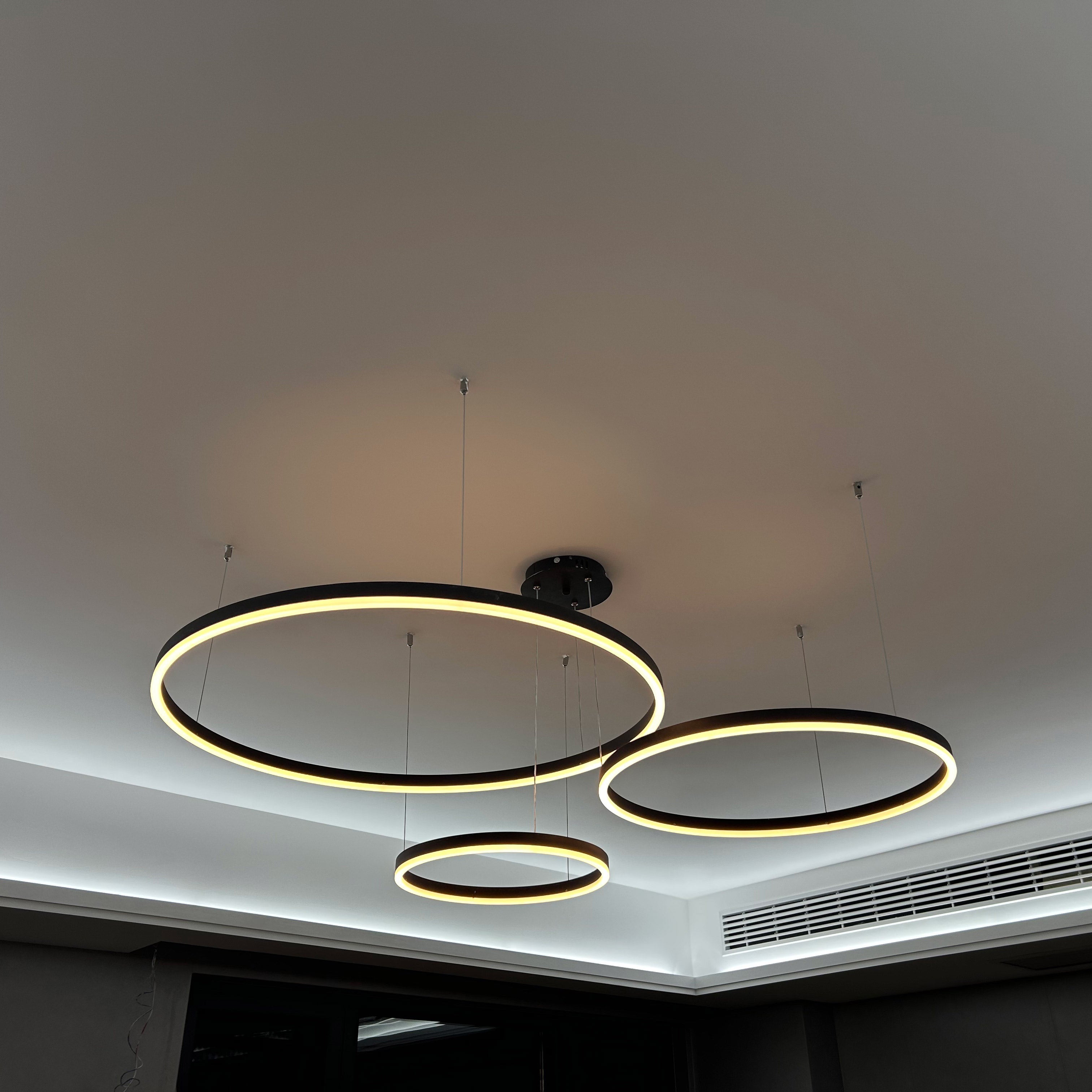 WOMO Wohnzimmer Pendelleuchte Kronleuchter Ring mit Fernbedienung-WM2003