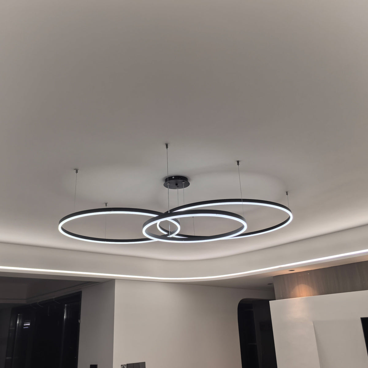 WOMO Living Room Pendant Lamp Chandelier Ring with Remote Control-WM2003