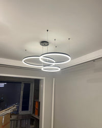 WOMO Living Room Pendant Lamp Chandelier Ring with Remote Control-WM2003