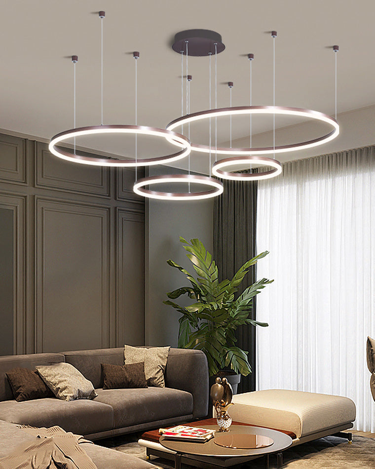 WOMO Wohnzimmer Pendelleuchte Kronleuchter Ring mit Fernbedienung-WM2003