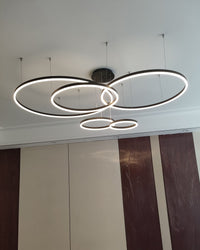 WOMO Living Room Pendant Lamp Chandelier Ring with Remote Control-WM2003
