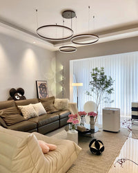 WOMO Living Room Pendant Lamp Chandelier Ring with Remote Control-WM2003