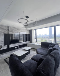 WOMO Living Room Pendant Lamp Chandelier Ring with Remote Control-WM2003