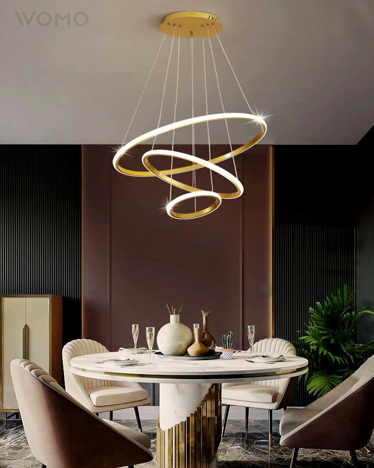 WOMO 3er Kronleuchter LED Ring-WM2006