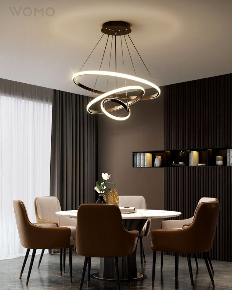 WOMO 3er Kronleuchter LED Ring-WM2006