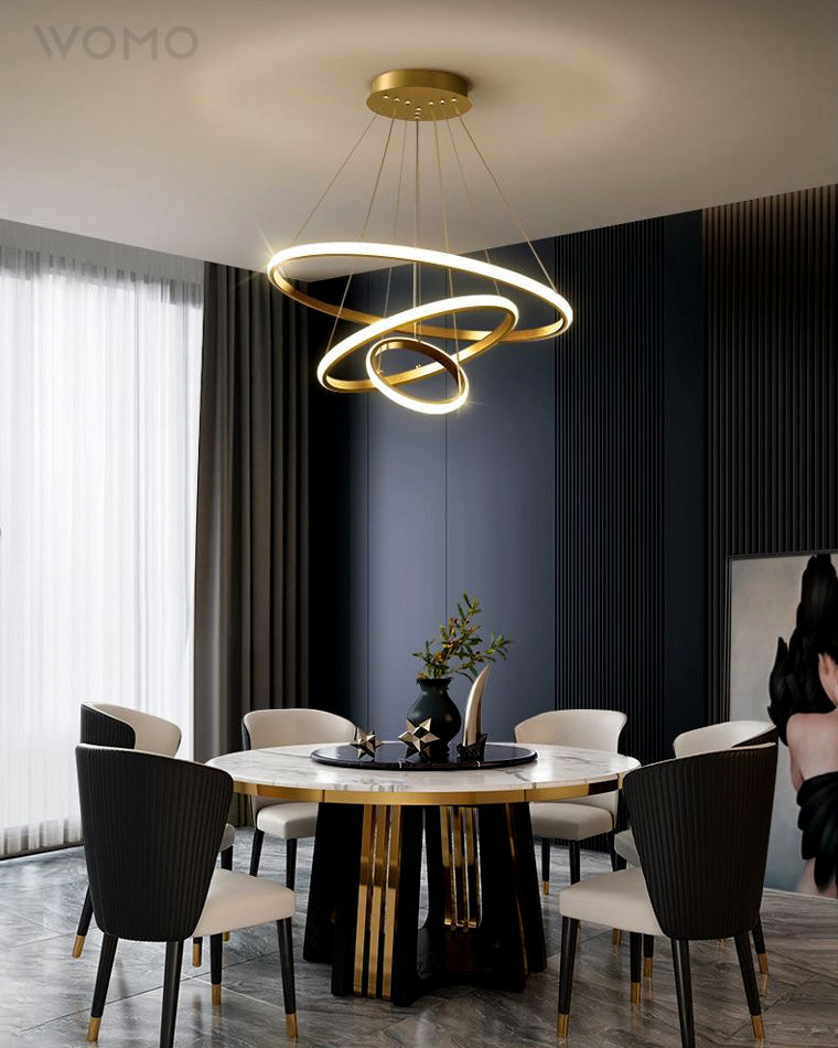 WOMO 3er Kronleuchter LED Ring-WM2006