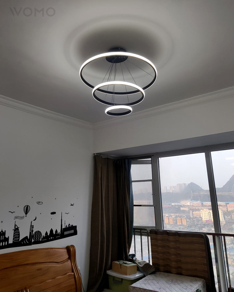WOMO 3er Kronleuchter LED Ring-WM2006