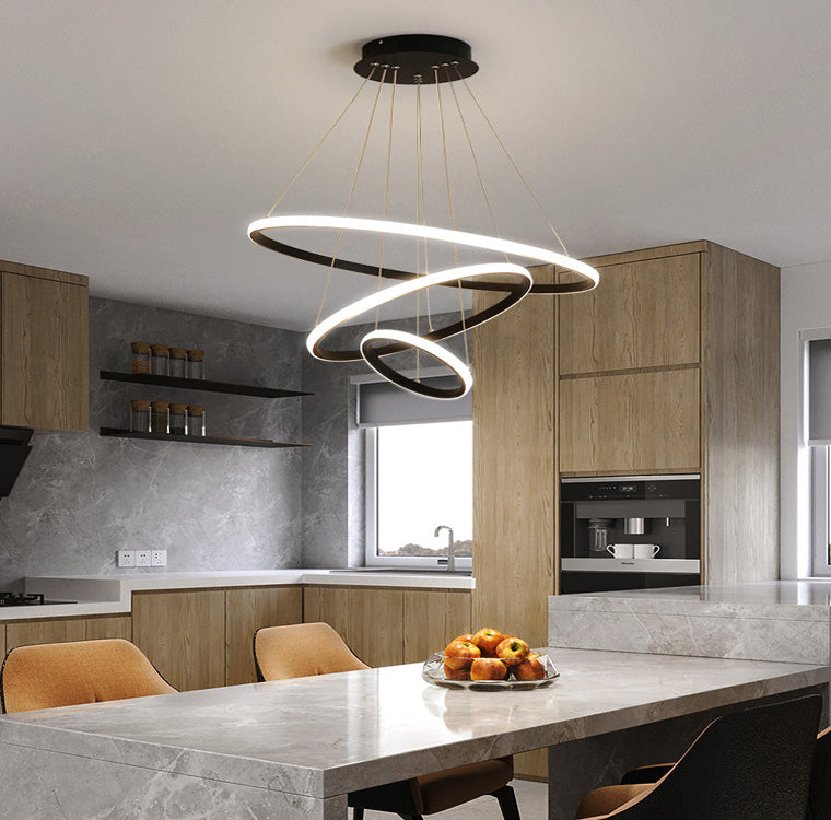 WOMO 3er Kronleuchter LED Ring-WM2006