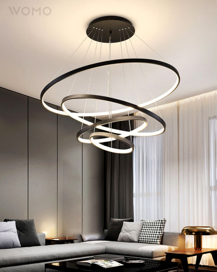 WOMO 3er Kronleuchter LED Ring-WM2006