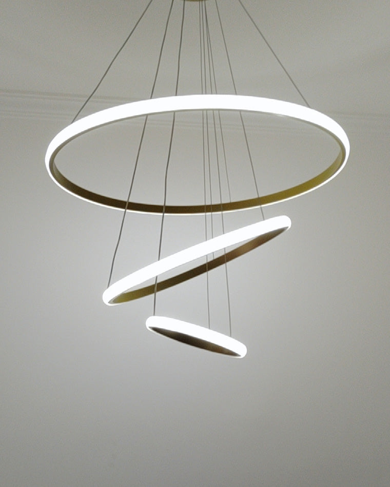 WOMO 3er Kronleuchter LED Ring-WM2006