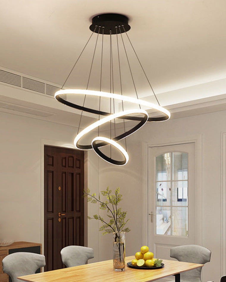 WOMO 3er Kronleuchter LED Ring-WM2006
