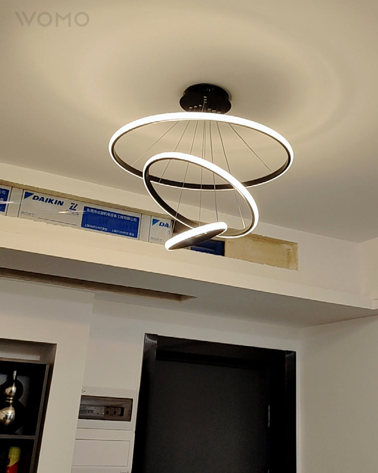 WOMO 3er Kronleuchter LED Ring-WM2006