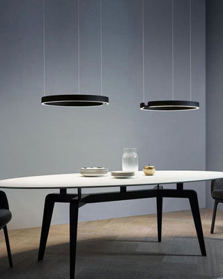 WOMO Schwarz/Gold Ring Led Kronleuchter-WM2009