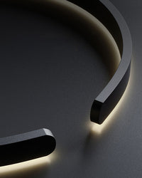 WOMO Schwarz/Gold Ring Led Kronleuchter-WM2009