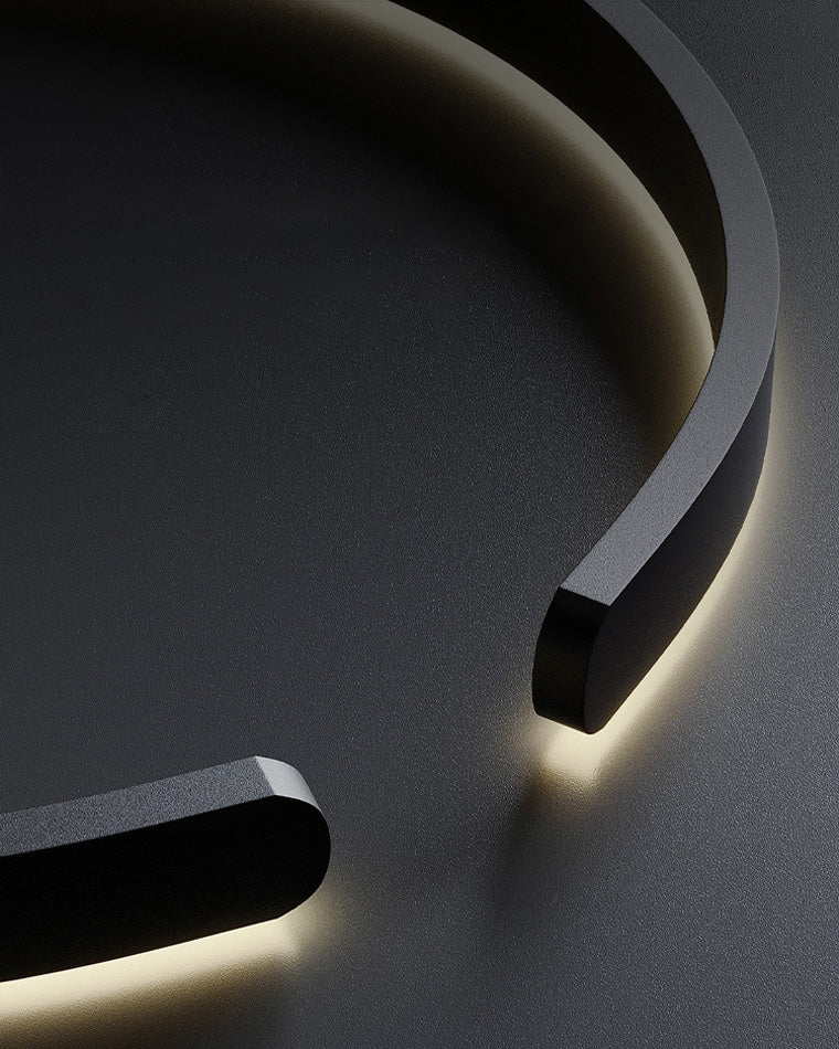 WOMO Black/Gold Ring LED Chandelier-WM2009