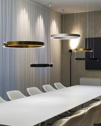 WOMO Schwarz/Gold Ring Led Kronleuchter-WM2009