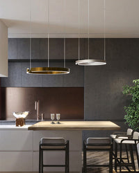 WOMO Schwarz/Gold Ring Led Kronleuchter-WM2009