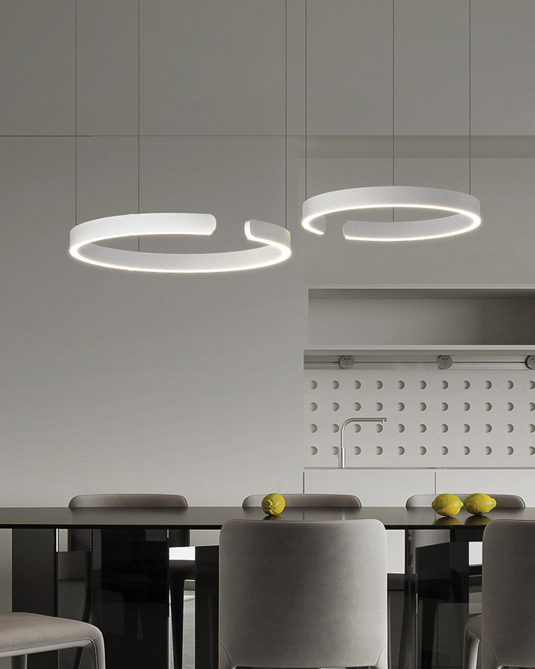 WOMO Black/Gold Ring LED Chandelier-WM2009
