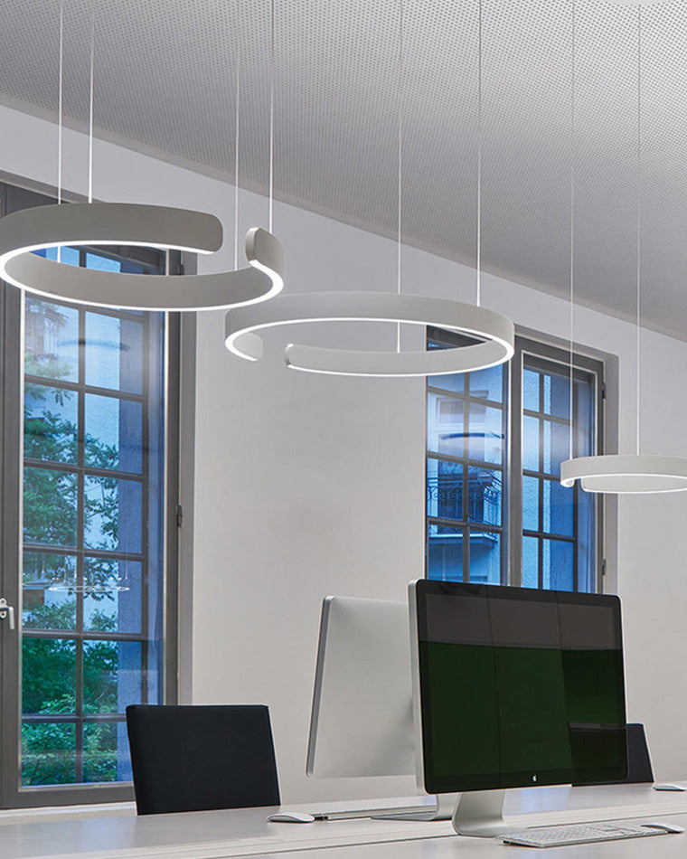 WOMO Black/Gold Ring LED Chandelier-WM2009