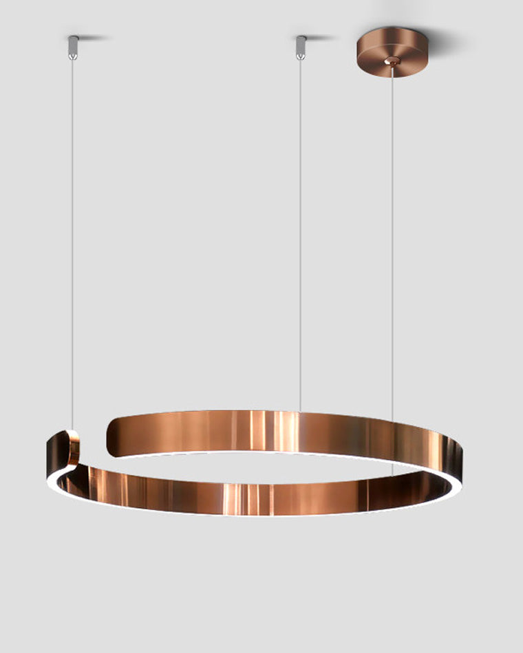 WOMO Black/Gold Ring LED Chandelier-WM2009