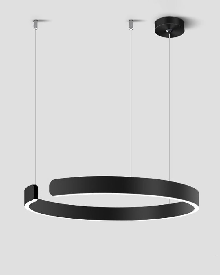 WOMO Black/Gold Ring LED Chandelier-WM2009