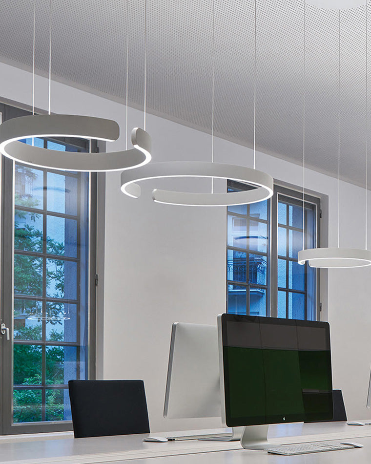 WOMO Black/Gold Ring LED Chandelier-WM2009