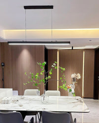 WOMO Longue Suspension LED Métal Minimaliste pour Table à Manger-WM2010
