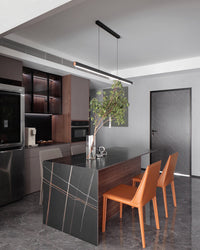 WOMO Longue Suspension LED Métal Minimaliste pour Table à Manger-WM2010