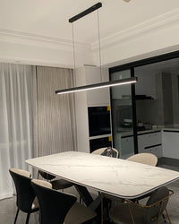 WOMO Longue Suspension LED Métal Minimaliste pour Table à Manger-WM2010