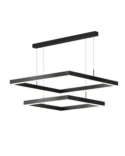 WOMO Tiered Black Square Chandelier-WM2016
