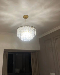 WOMO Capiz Round Chandelier-WM2474