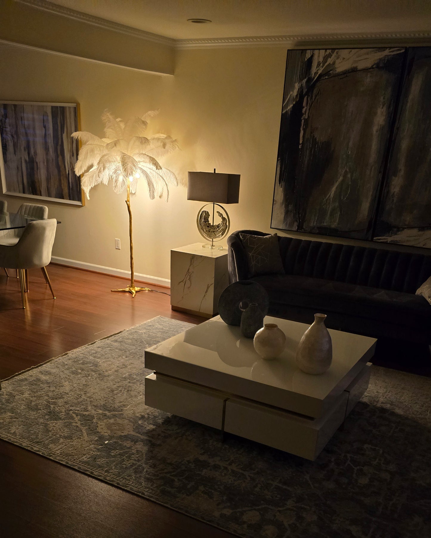 WOMO Feather Palm Tree Floor Lamp-WM7000