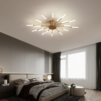 WOMO Unusual LED Ceiling Light Black Metal Large Living Room Modern-WM1000