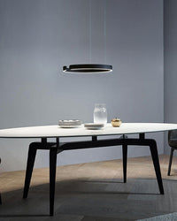 WOMO Schwarz/Gold Ring Led Kronleuchter-WM2009