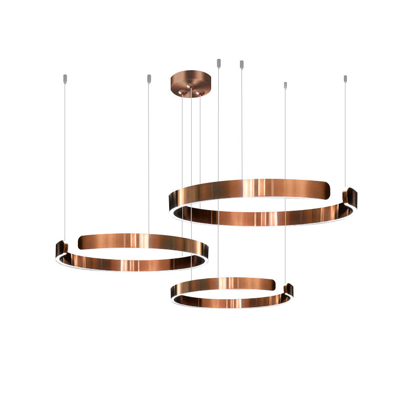 WOMO Black/Gold Ring LED Chandelier-WM2009
