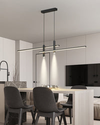 WOMO Lineare Pendelleuchte Spot Schwarz-WM2037