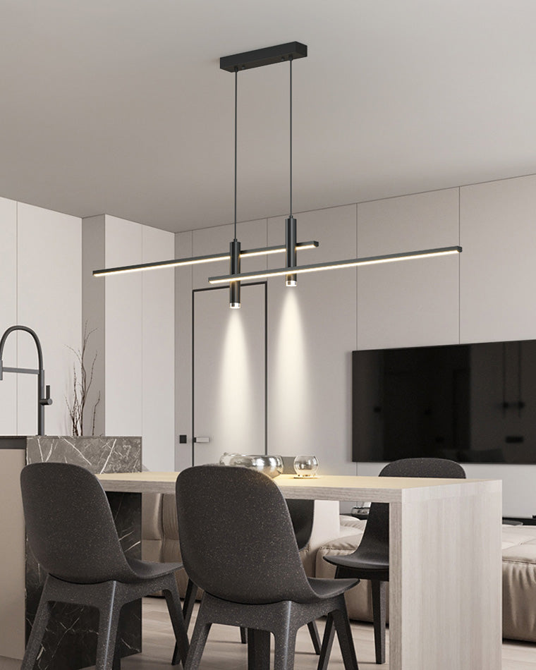 WOMO Lineare Pendelleuchte Spot Schwarz-WM2037