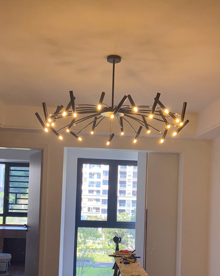 WOMO LED Kerzen Kronleuchter Breit modern-WM2038