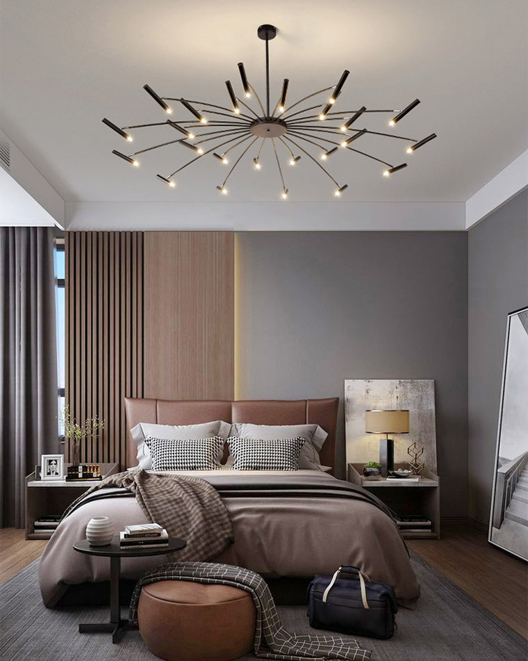 WOMO LED Kerzen Kronleuchter Breit modern-WM2038