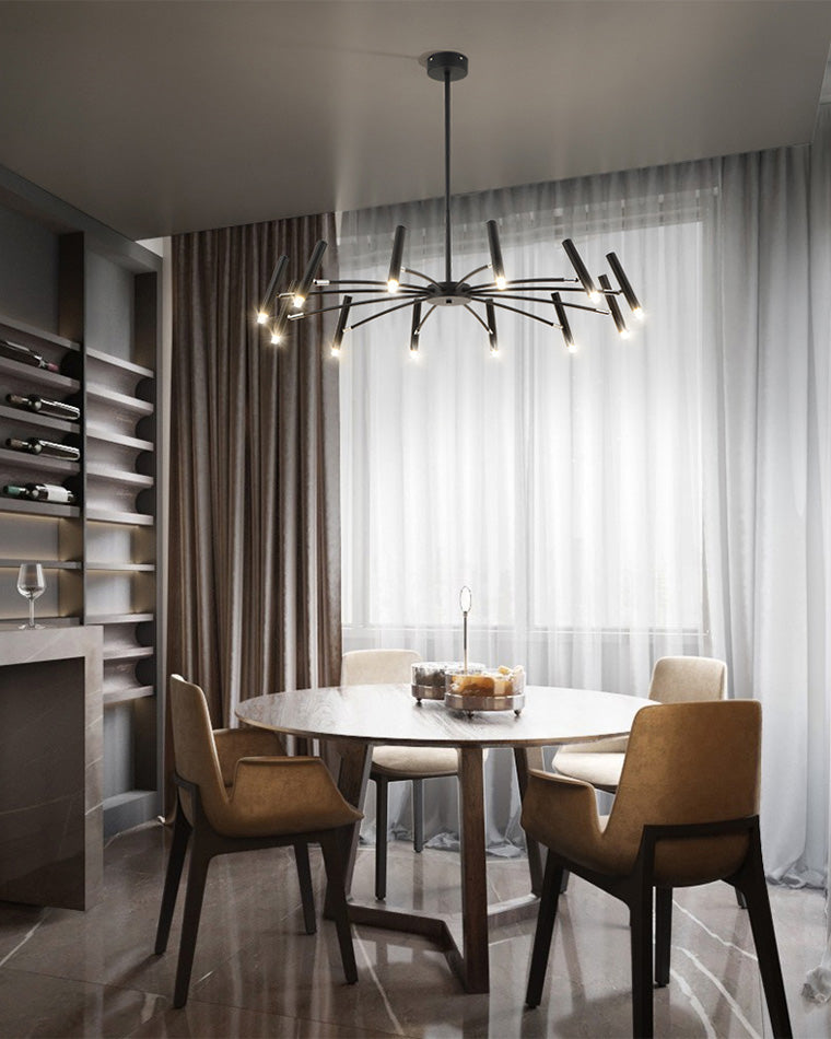 WOMO LED Kerzen Kronleuchter Breit modern-WM2038