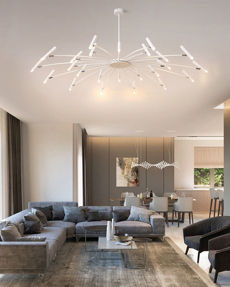 WOMO LED Kerzen Kronleuchter Breit modern-WM2038