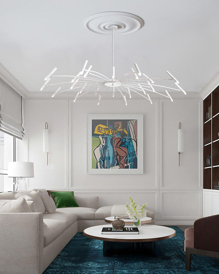 WOMO LED Kerzen Kronleuchter Breit modern-WM2038